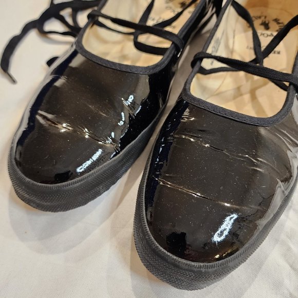 Polo Ralph Lauren | Patent Leather Lace Up Ballet Flats - Picture 2 of 6